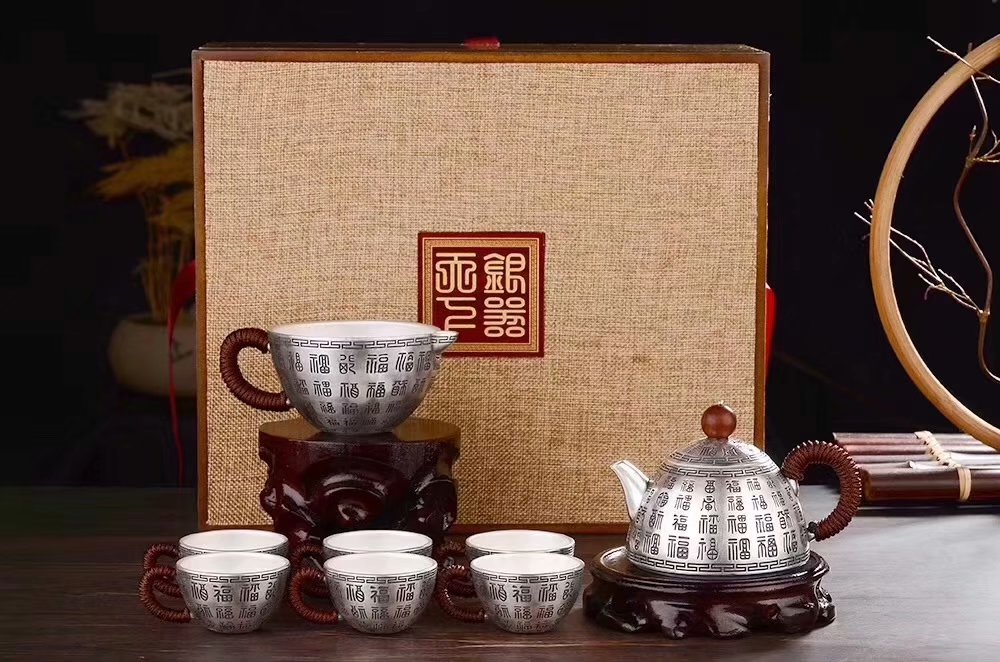 純銀禮品定制-純銀茶具套裝